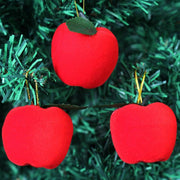 12pcs/bag Christmas decoration gifts Red apple pendant Christmas tree decorations Gift wrapping ornaments Christmas supplies