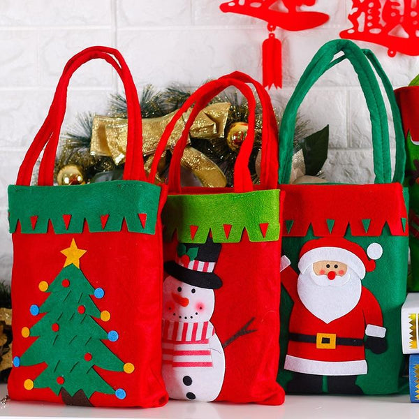 Christmas Decoration Supplies For Home Santa Claus Socks Style Christmas Candy Bag Christmas Drop Ornaments