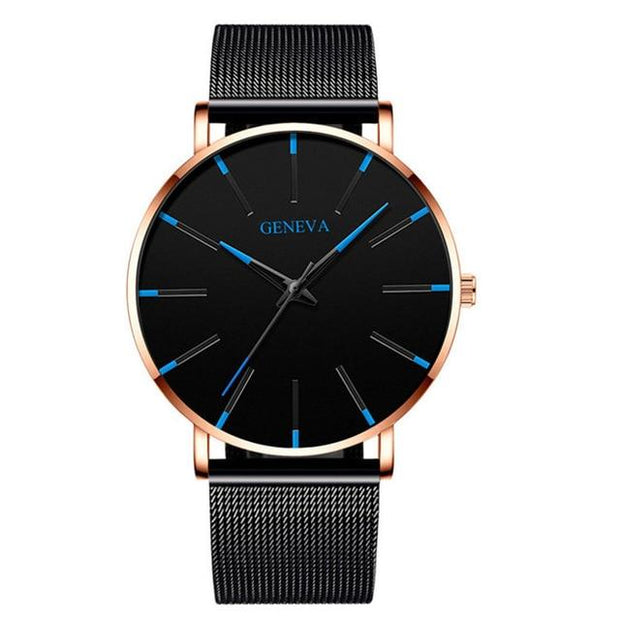 2020 Minimalist Men's Fashion Ultra Thin Watches Simple Men Business Stainless Steel Mesh Belt Quartz Watch Relogio Masculino