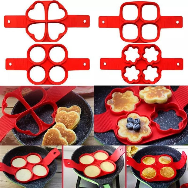 1Pcs Silicone Non Stick Fantastic Egg Pancake Maker Ring Kitchen Baking Omelet Moulds Flip cooker Egg Ring Mold