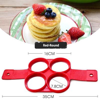 1Pcs Silicone Non Stick Fantastic Egg Pancake Maker Ring Kitchen Baking Omelet Moulds Flip cooker Egg Ring Mold