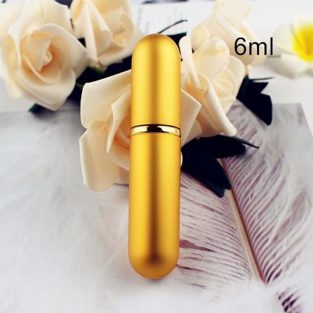 1PC 5ml 6ml Perfume Spray Bottle Portable Refillable Glass Bottle Empty Cosmetic Containers Travel Aluminum Perfume Atomizer