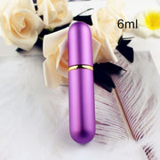 1PC 5ml 6ml Perfume Spray Bottle Portable Refillable Glass Bottle Empty Cosmetic Containers Travel Aluminum Perfume Atomizer