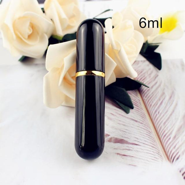 1PC 5ml 6ml Perfume Spray Bottle Portable Refillable Glass Bottle Empty Cosmetic Containers Travel Aluminum Perfume Atomizer