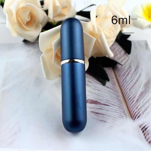 1PC 5ml 6ml Perfume Spray Bottle Portable Refillable Glass Bottle Empty Cosmetic Containers Travel Aluminum Perfume Atomizer