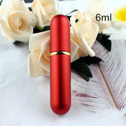 1PC 5ml 6ml Perfume Spray Bottle Portable Refillable Glass Bottle Empty Cosmetic Containers Travel Aluminum Perfume Atomizer