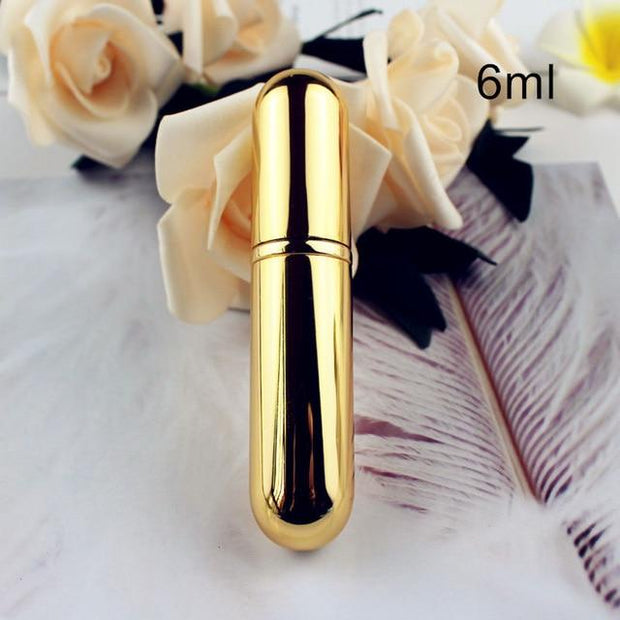 1PC 5ml 6ml Perfume Spray Bottle Portable Refillable Glass Bottle Empty Cosmetic Containers Travel Aluminum Perfume Atomizer