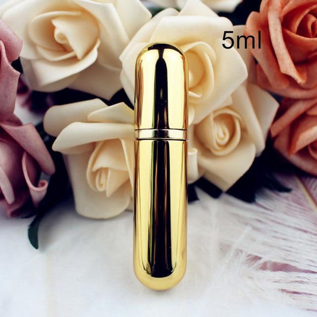 1PC 5ml 6ml Perfume Spray Bottle Portable Refillable Glass Bottle Empty Cosmetic Containers Travel Aluminum Perfume Atomizer