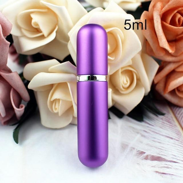 1PC 5ml 6ml Perfume Spray Bottle Portable Refillable Glass Bottle Empty Cosmetic Containers Travel Aluminum Perfume Atomizer