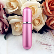 1PC 5ml 6ml Perfume Spray Bottle Portable Refillable Glass Bottle Empty Cosmetic Containers Travel Aluminum Perfume Atomizer