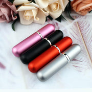 1PC 5ml 6ml Perfume Spray Bottle Portable Refillable Glass Bottle Empty Cosmetic Containers Travel Aluminum Perfume Atomizer