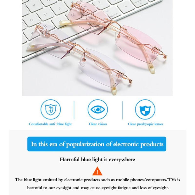 2020 fashionable ladies pink reading glasses