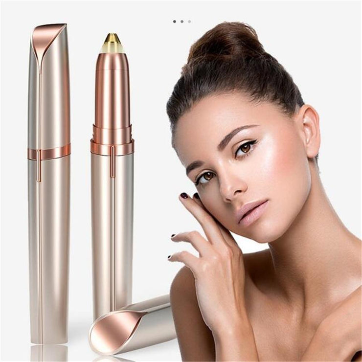 1pc Electric Eyebrow Trimmer Painless Eye Brow Epilator Mini Eye Brow Shaper Shaver Razor Portable Facial Hair Remover for Women